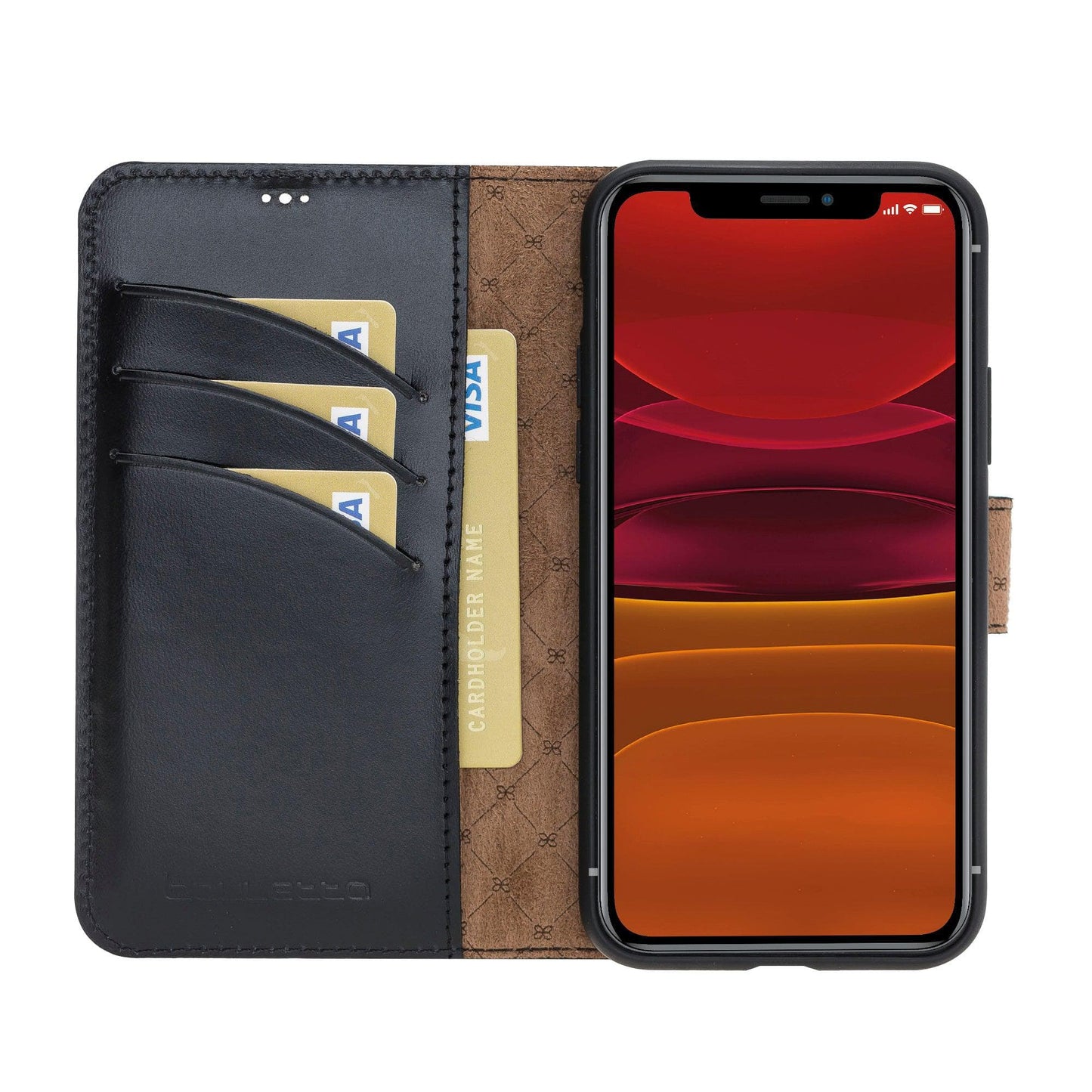 Bouletta Wallet Case iPhone 11 Series Non-Detachable Leather Wallet Case - WC I Phone 11 Pro Black