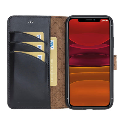 Bouletta Wallet Case iPhone 11 Series Non-Detachable Leather Wallet Case - WC İphone 11 Black