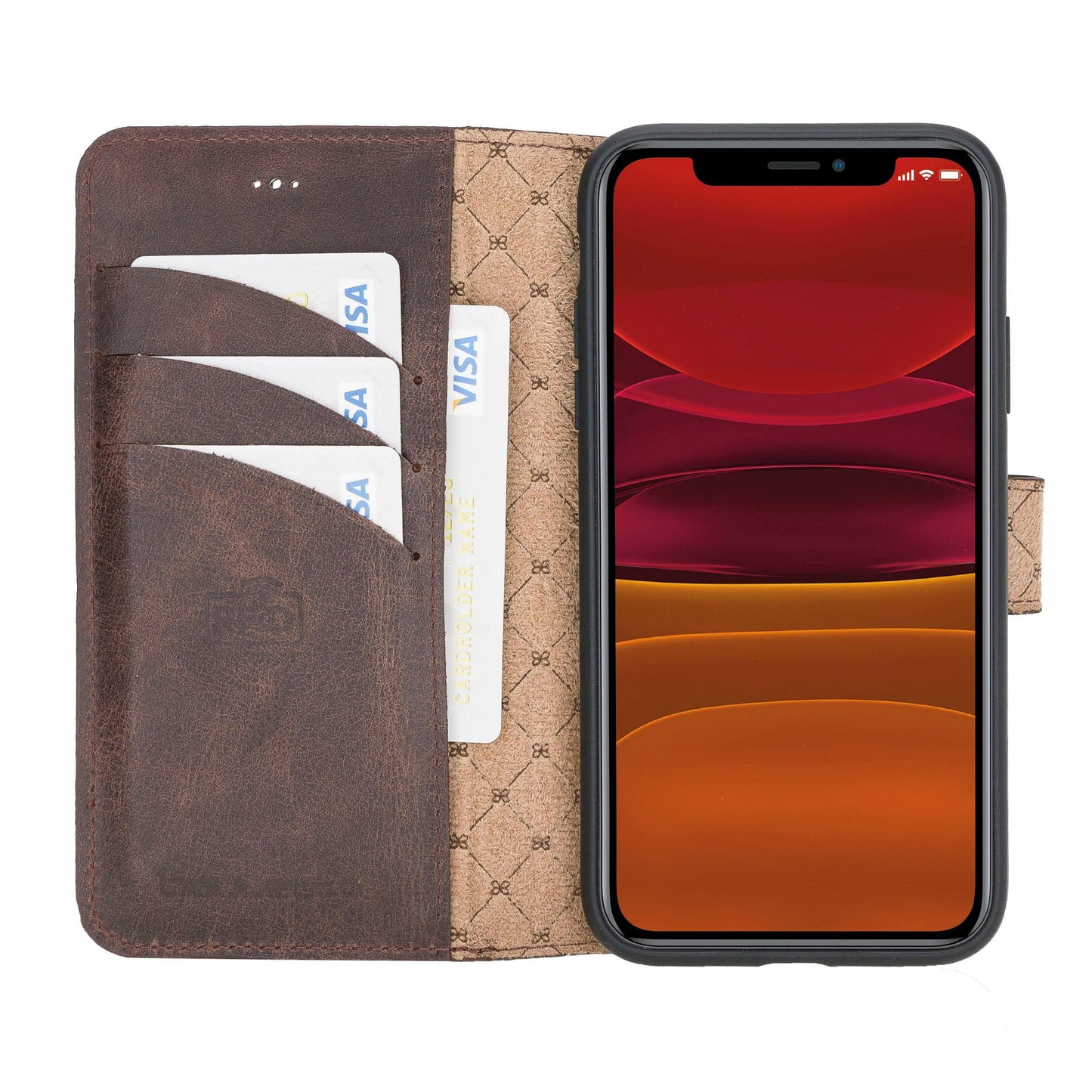 Bouletta Wallet Case iPhone 11 Series Non-Detachable Leather Wallet Case - WC İphone 11 Brown