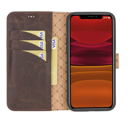 Bouletta Wallet Case iPhone 12 Series Non-Detachable Leather Wallet Case - WC I Phone 12 Pro Max Brown