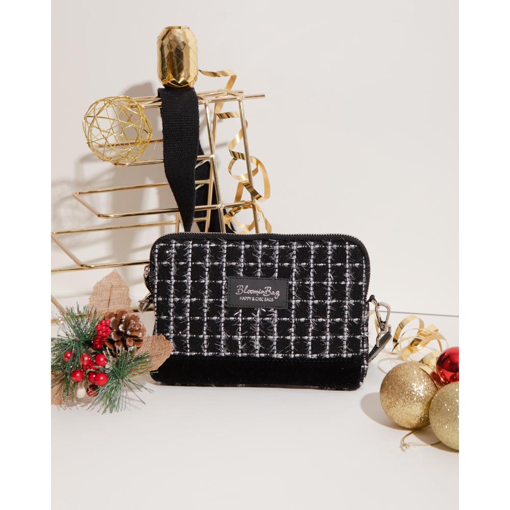 BloominBag Noir Tweed Crossbody Bag Default Title