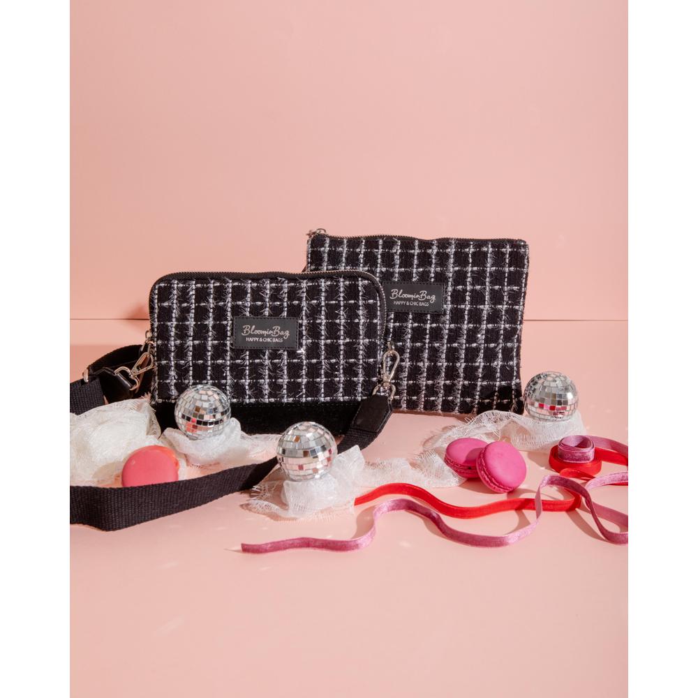 BloominBag Noir Tweed Crossbody Bag