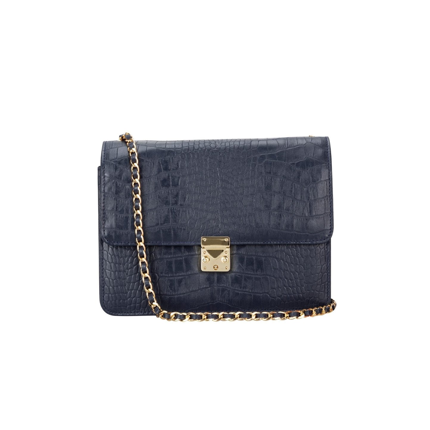 Bouletta Oxi Leather Women's Satchel Bag Dark Blue