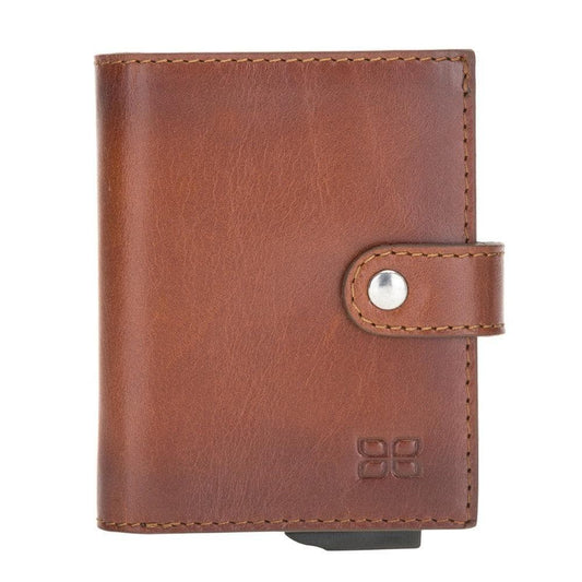 Bouletta Palermo Leather Zip Mechanical Card Holder Tan