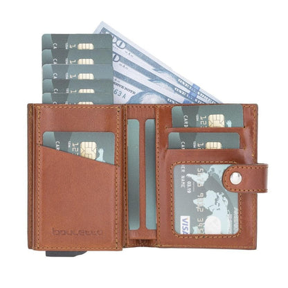 Bouletta Palermo Leather Zip Mechanical Card Holder