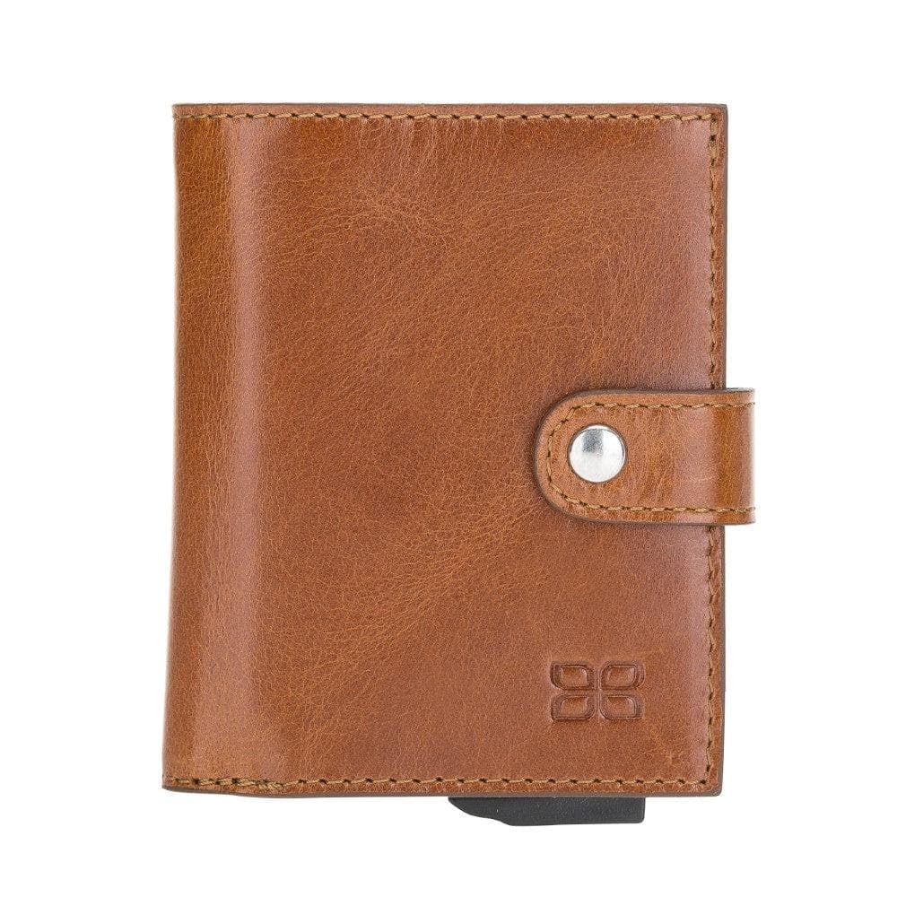 Bouletta Palermo Leather Zip Mechanical Card Holder Sandy Tan