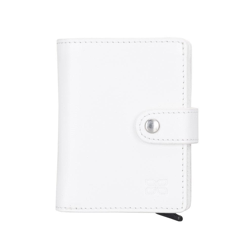 Bayelon Palermo Leather Zip Mechanical Card Holder White