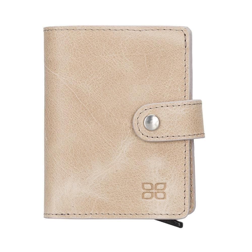 Bouletta Palermo Leather Zip Mechanical Card Holder Peach Puff