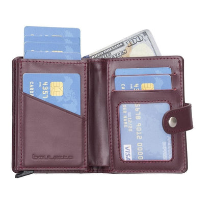 Bouletta Palermo Leather Zip Mechanical Card Holder