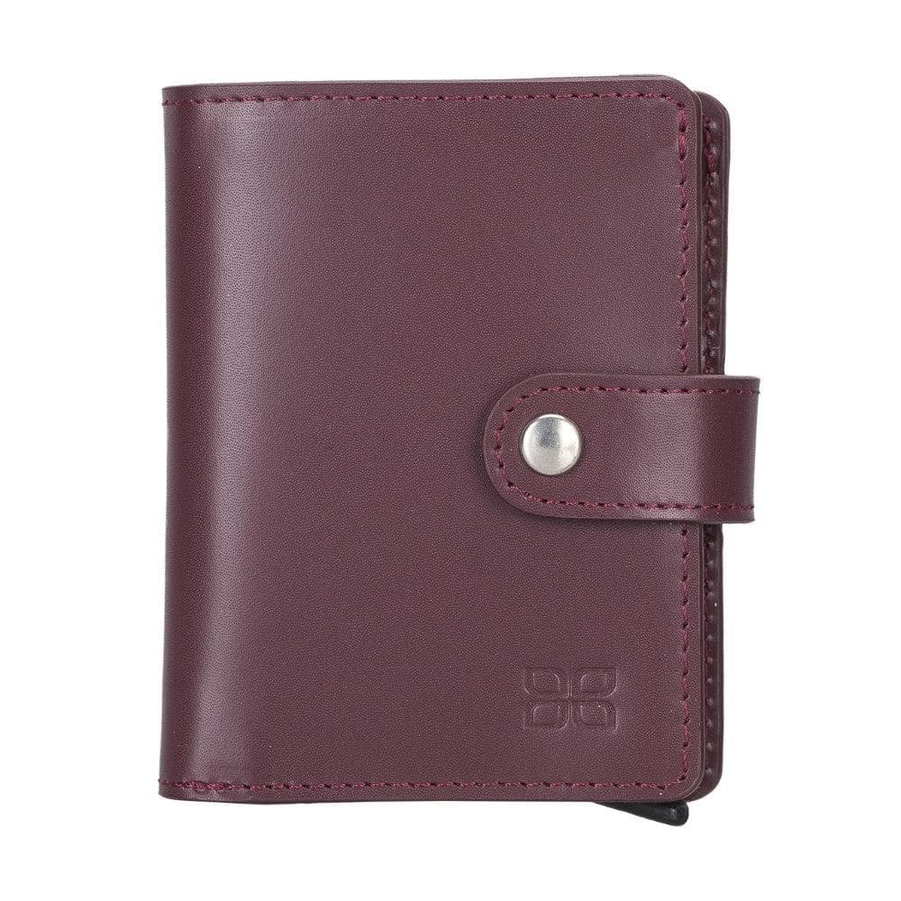 Bouletta Palermo Leather Zip Mechanical Card Holder Purple