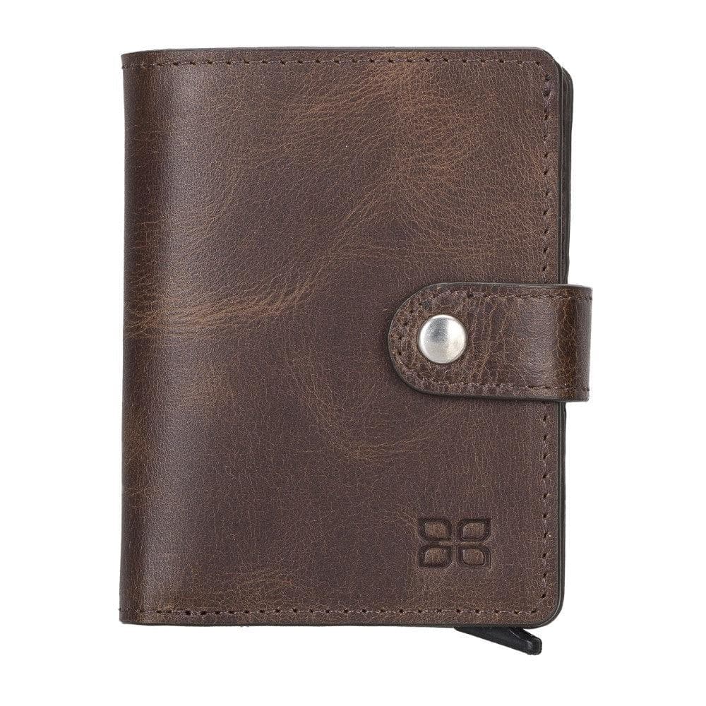 Bayelon Palermo Leather Zip Mechanical Card Holder Brown