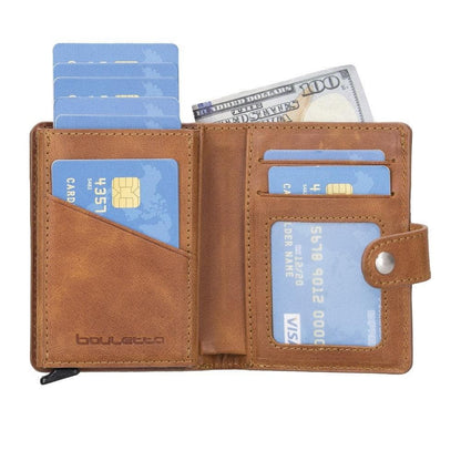 Bouletta Palermo Leather Zip Mechanical Card Holder