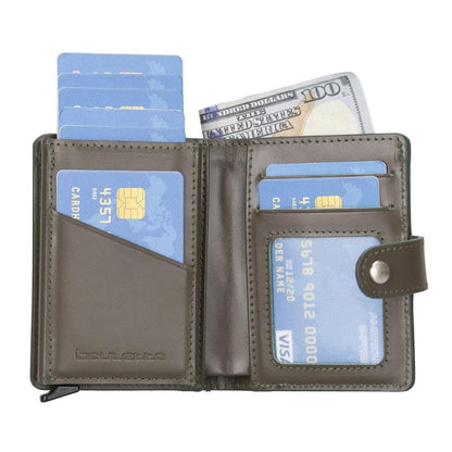 Bouletta Palermo Leather Zip Mechanical Card Holder