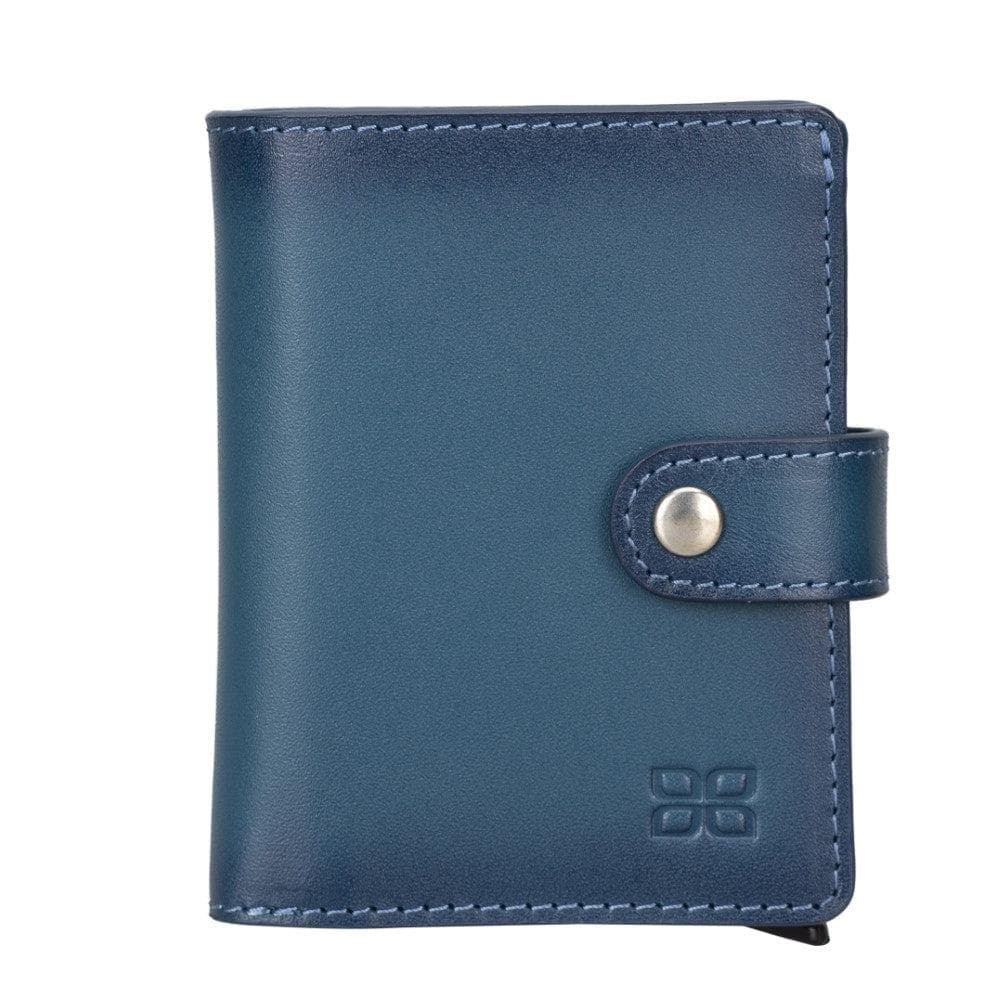 Bouletta Palermo Leather Zip Mechanical Card Holder Blue