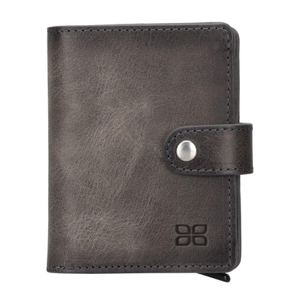 Bouletta Palermo Leather Zip Mechanical Card Holder Gray