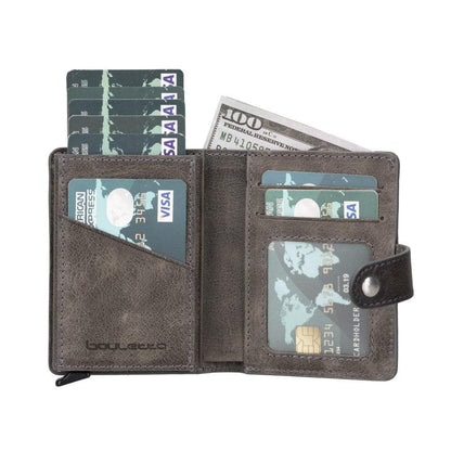 Bouletta Palermo Leather Zip Mechanical Card Holder