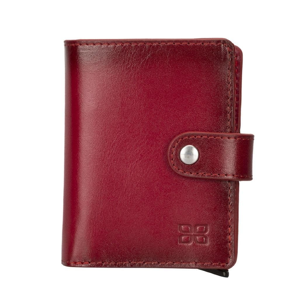 Bouletta Palermo Leather Zip Mechanical Card Holder Red