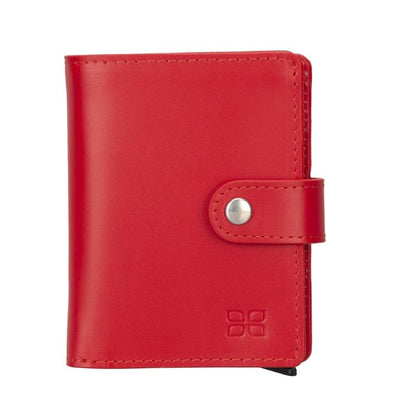 Bouletta Palermo Leather Zip Mechanical Card Holder Sandy Red