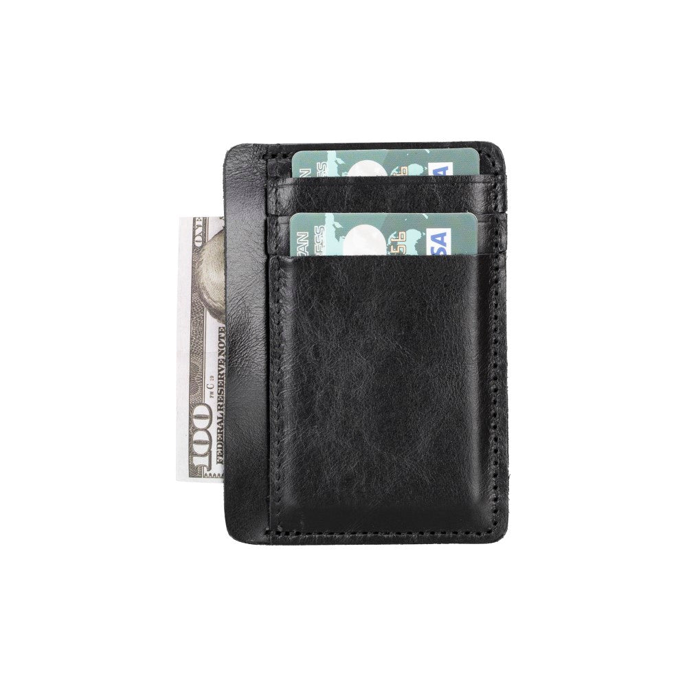 Bayelon Parma Genuine Leather Card Holder Black