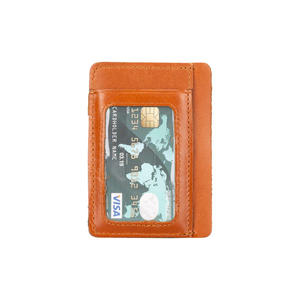 Bayelon Parma Genuine Leather Card Holder Sandy Tan