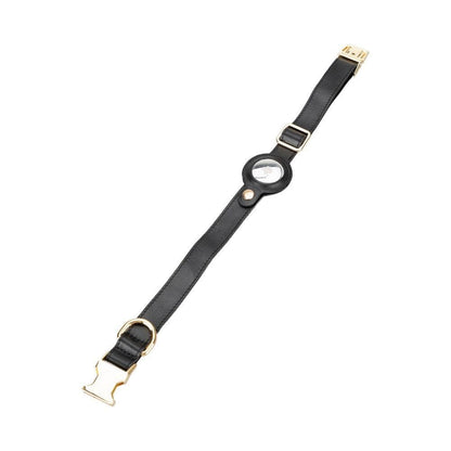 Bayelon Genuine Leather Pet Collar with Apple AirTag Slot