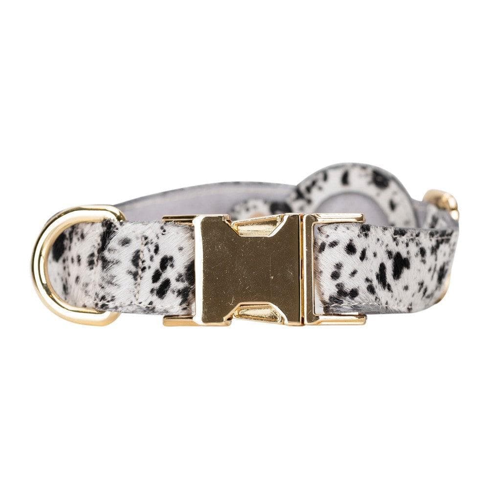 Bayelon Genuine Leather Pet Collar with Apple AirTag Slot