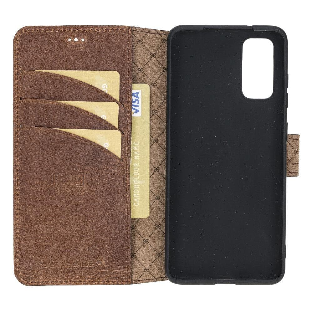 Bouletta Wallet Case Samsung Galaxy S20 Series Non-Detachable Leather Wallet Case - WC Saddle Brown