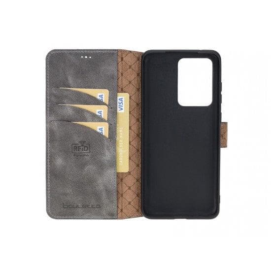 Bouletta Wallet Case Samsung Galaxy S20 Series Non-Detachable Leather Wallet Case - WC Samsung S20 Ultra Gray