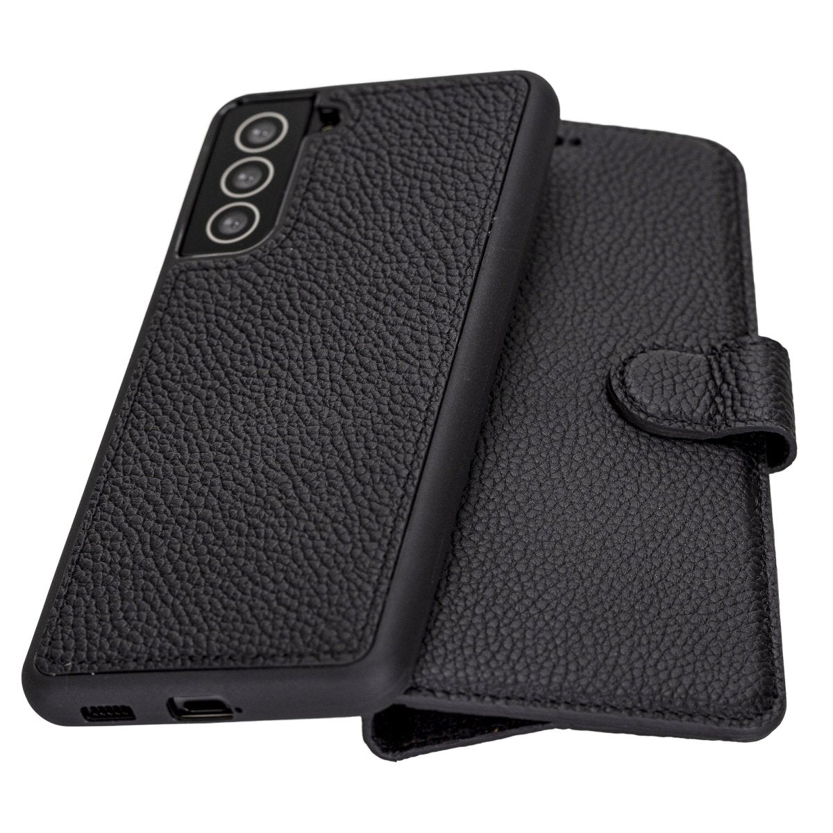 Bayelon Samsung Galaxy S21+ Leather Detachable Wallet Case #color_ Floater Black