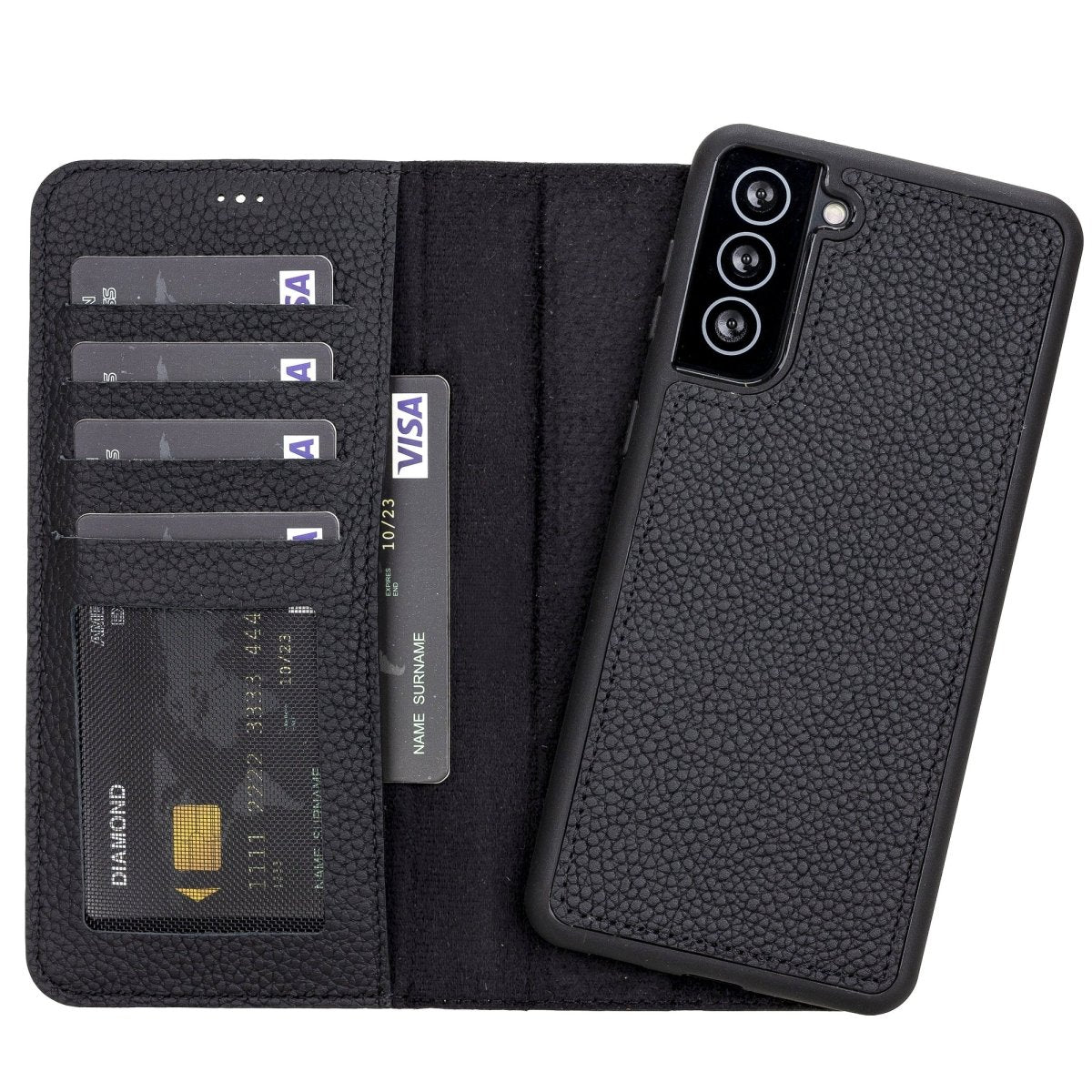 Bayelon Samsung Galaxy S21+ Leather Detachable Wallet Case #color_