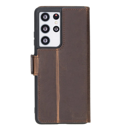 Bayelon Samsung Galaxy S21 Ultra Leather Flip Cover Wallet Case #color_