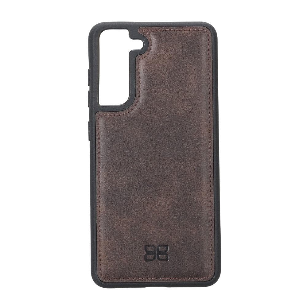 Bayelon Flex Cover Genuine Leather Case for Samsung Galaxy S21 FE Brown