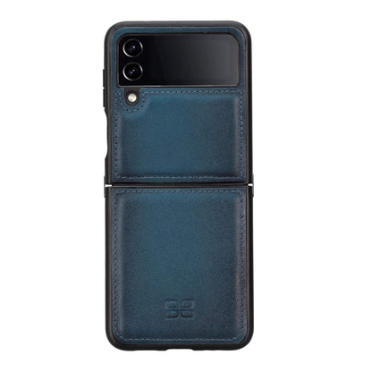 Bouletta Flex Cover Leather Case for Samsung Galaxy Z Flip 4 Blue