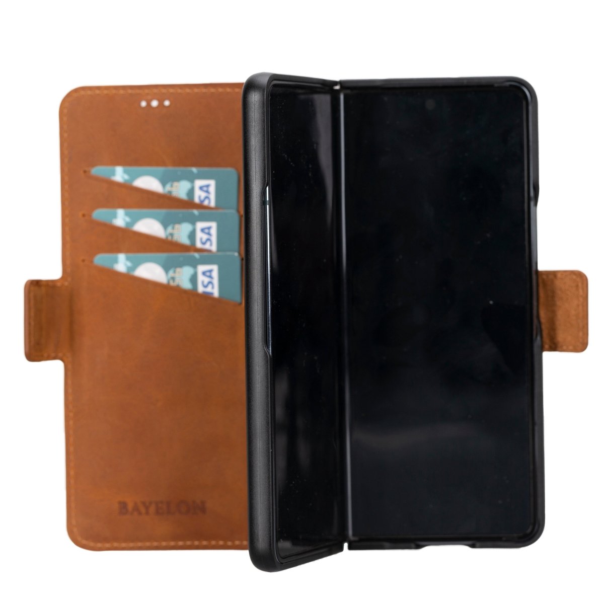 Bayelon Samsung Galaxy Z Fold 4 Leather Wallet Case #color_