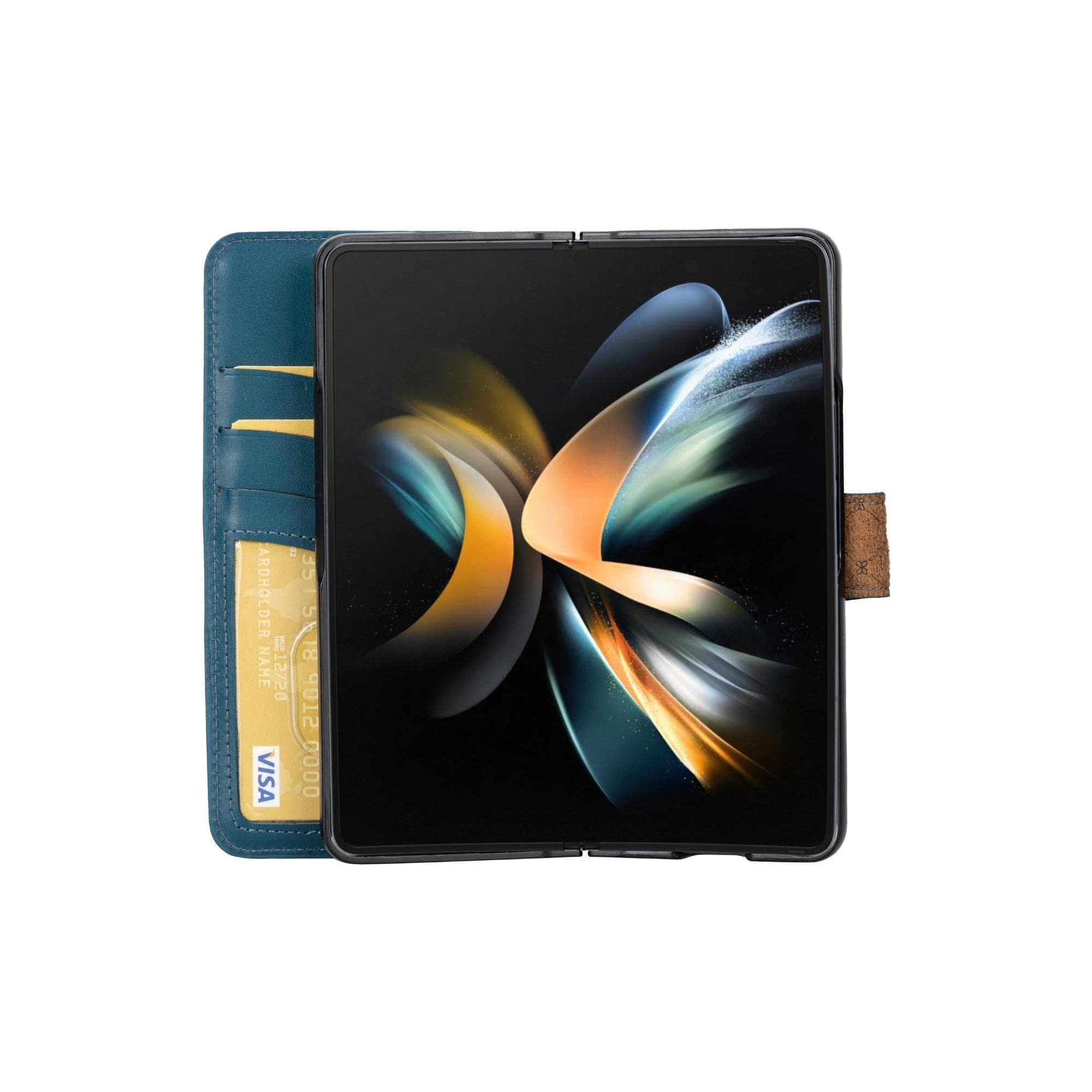Bayelon Samsung Galaxy Z Fold 5 Leather Folio Wallet Case