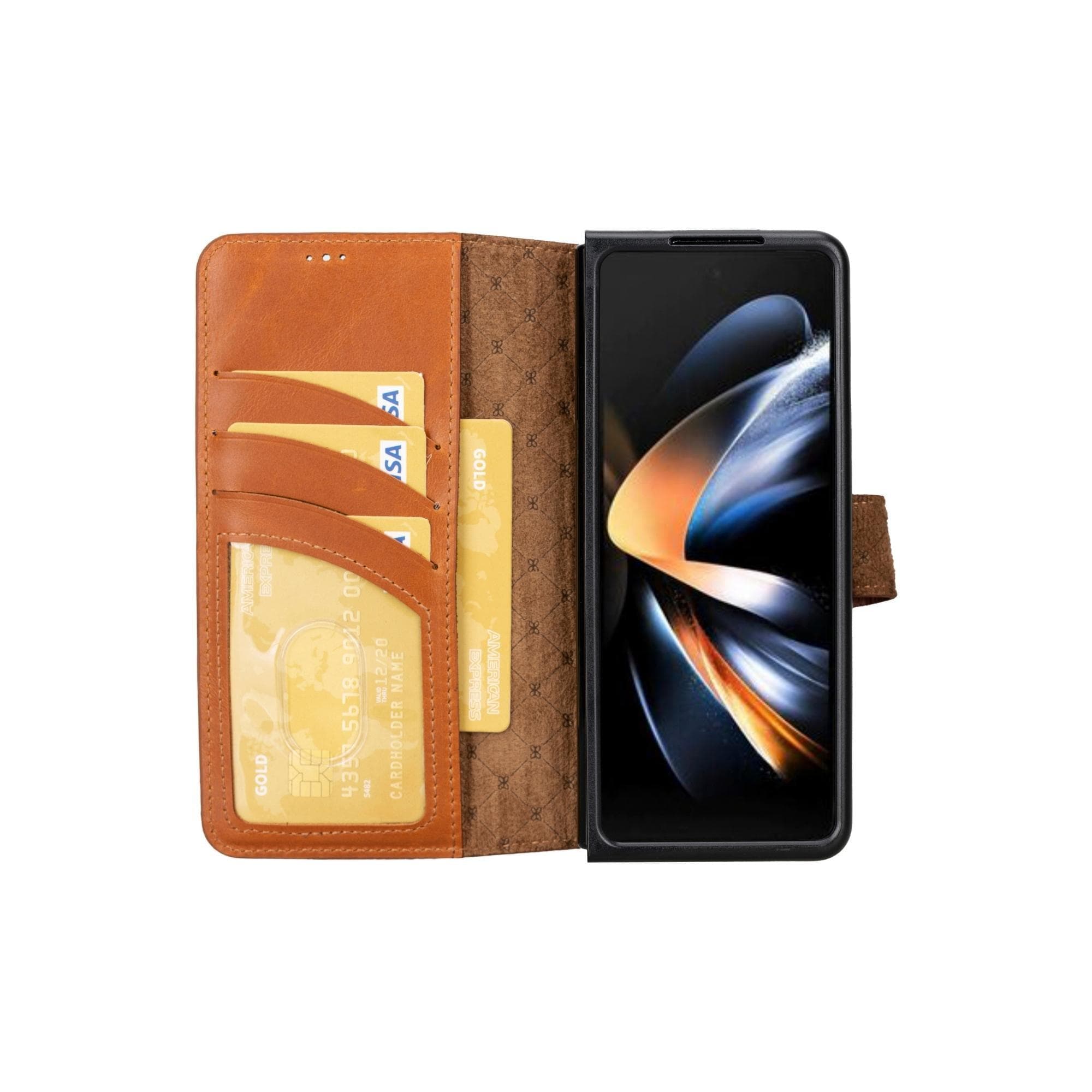 Bayelon Samsung Galaxy Z Fold 5 Leather Folio Wallet Case