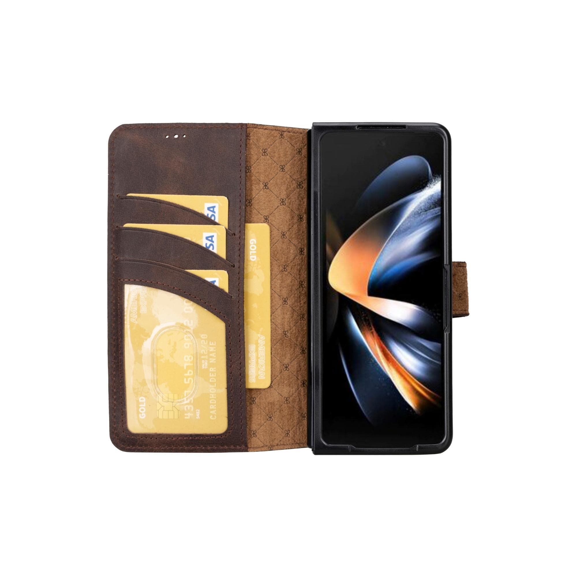 Bayelon Samsung Galaxy Z Fold 5 Leather Folio Wallet Case