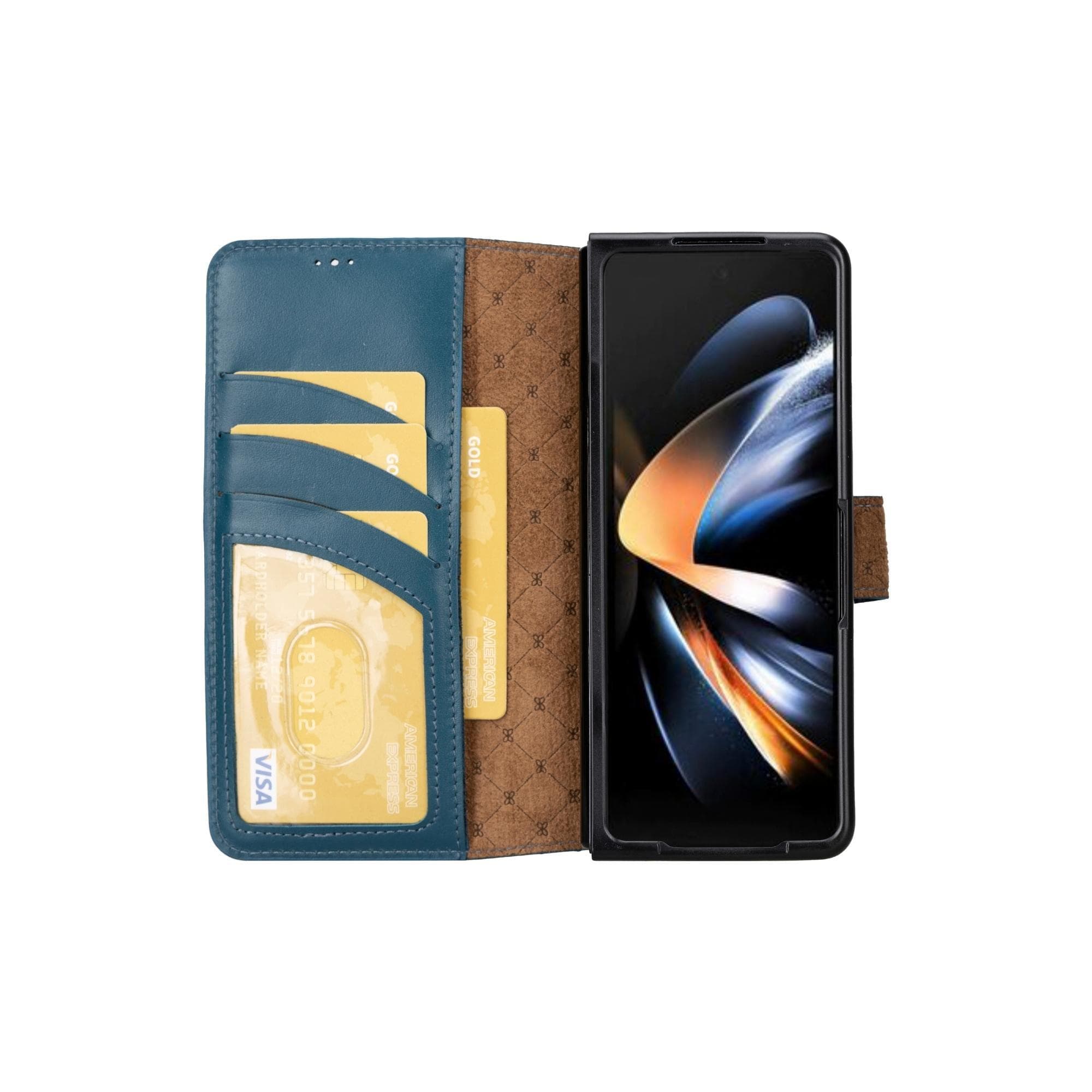 Bayelon Samsung Galaxy Z Fold 5 Leather Folio Wallet Case