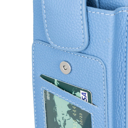 Bayelon Shoulder Strap Leather Wallet Case Compatible up to 6.9" #color_