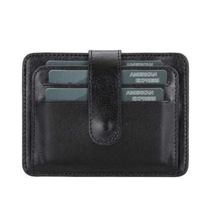 Bayelon Smart Leather Wallet & Card Holder #color_ Rustic Black