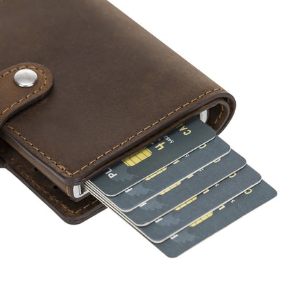 Bayelon Smart Leather Wallet & Mechanical Card Holder with RFID #color_