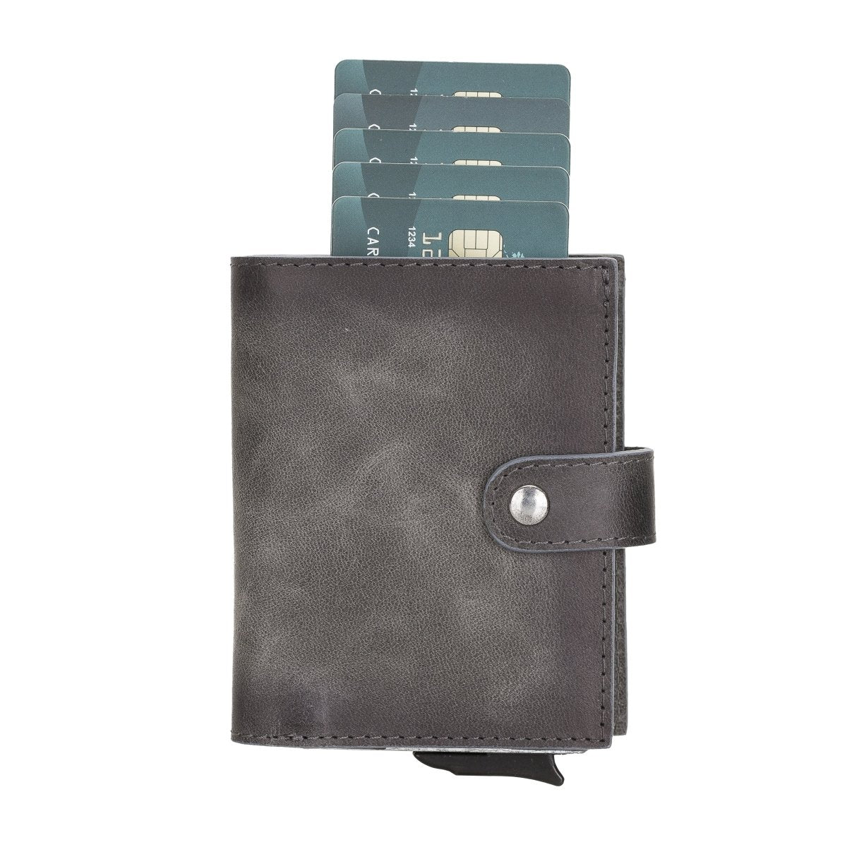 Bayelon Smart Leather Wallet & Mechanical Card Holder with RFID #color_