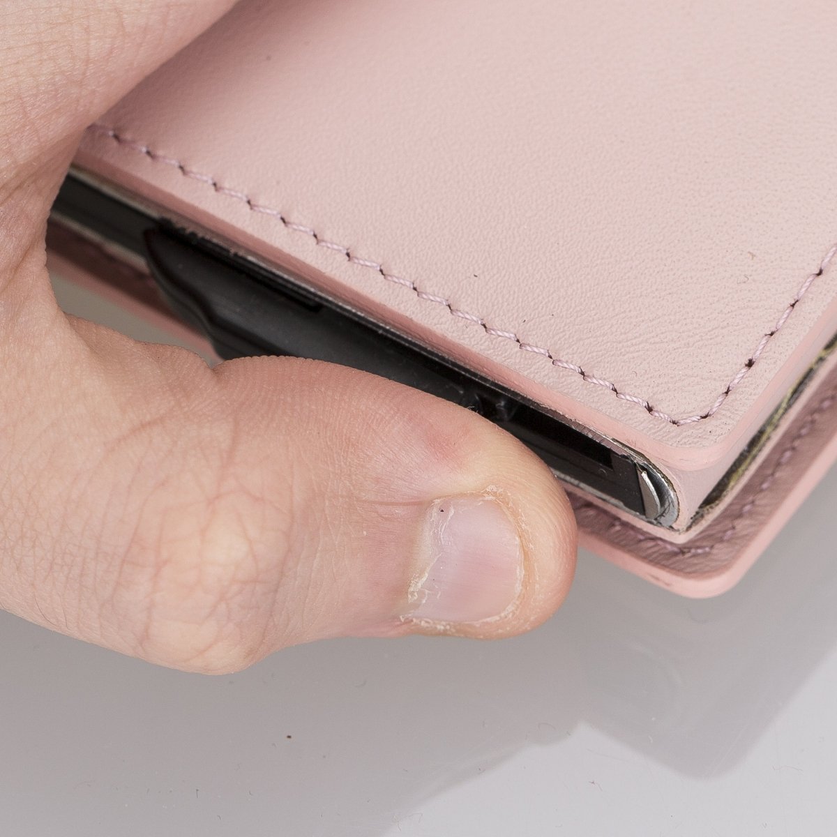 Bayelon Smart Leather Wallet & Mechanical Card Holder with RFID #color_