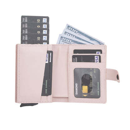 Bayelon Smart Leather Wallet & Mechanical Card Holder with RFID #color_