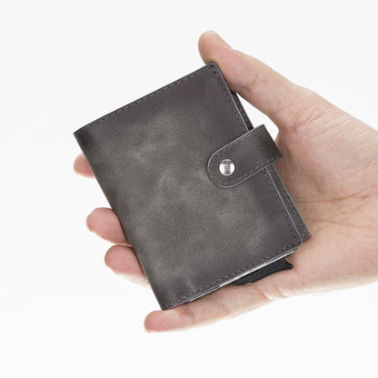 Bayelon Smart Leather Wallet & Mechanical Card Holder with RFID #color_