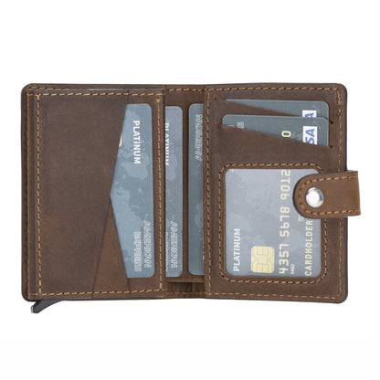 Bayelon Smart Leather Wallet & Mechanical Card Holder with RFID #color_