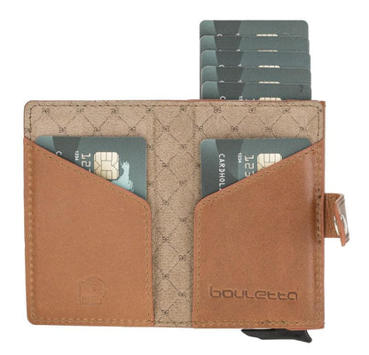 Bouletta Terry Coin Leather Mechanical Card Holder