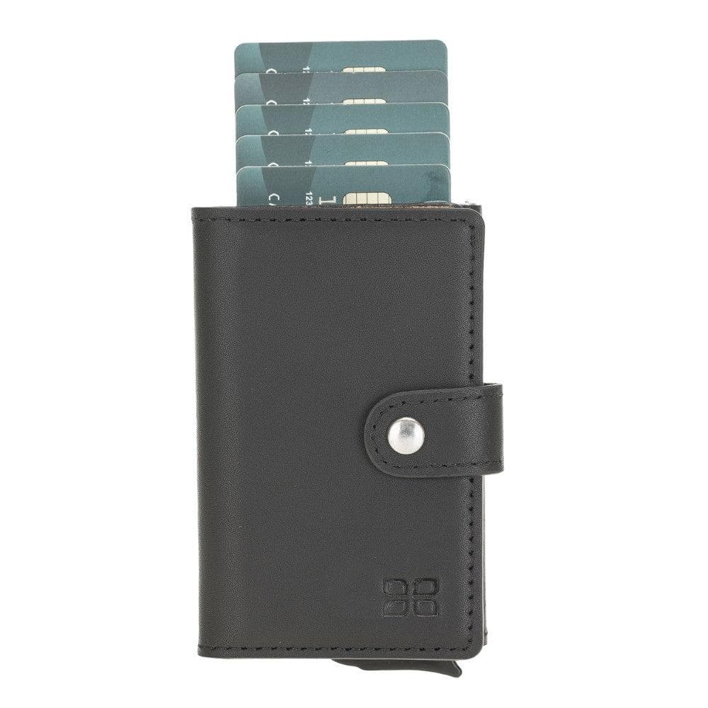 Bayelon Terry Leather Mechanical Card Holder with Coin Slot