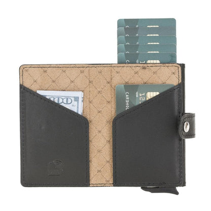 Bouletta Terry Coin Leather Mechanical Card Holder