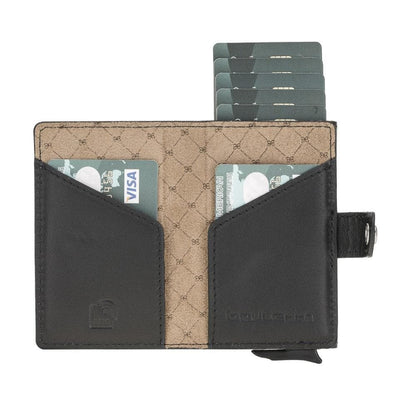 Bouletta Terry Coin Leather Mechanical Card Holder